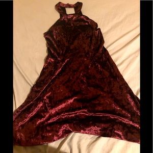 A silky Maroon dress